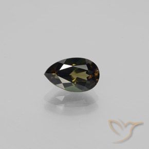 1.65ct Natürlicher grünlich-braun Kornerupin, Birnenform, VVS