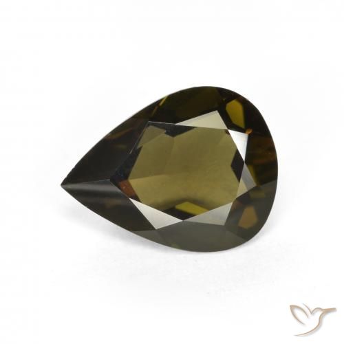1.54ct Natürlicher tiefgrün Kornerupin, Birnenform, VVS