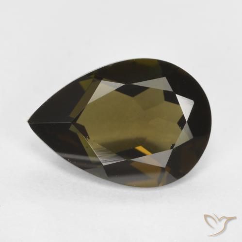 1.19ct Natürlicher grünlich-braun Kornerupin, Birnenform, VVS
