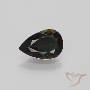 1.14ct Natürlicher grünlich-braun Kornerupin, Birnenform, VVS