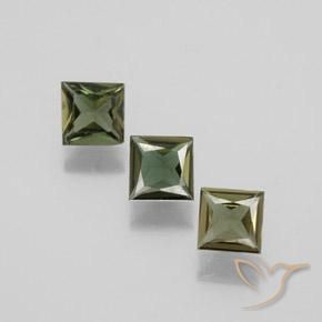 1.08 ct natürliche Tiefes Erdgrün Kornerupin-Edelsteine, Quadrat, VVS-VS