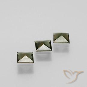 1.08 ct natürliche Tiefes Erdgrün Kornerupin-Edelsteine, Quadrat, VVS-VS
