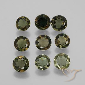 3.30 ct natürliche bräunlich-grün Kornerupin-Edelsteine, Runden, VVS-VS