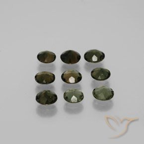 3.30 ct natürliche bräunlich-grün Kornerupin-Edelsteine, Runden, VVS-VS