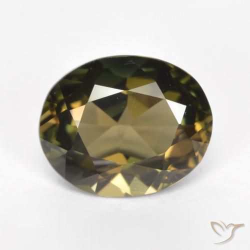 1.58ct Natürlicher grünlich-braun Kornerupin, Oval, VVS