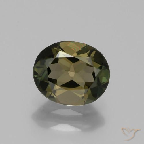 1.20ct Natürlicher grünlich-braun Kornerupin, Oval, VS