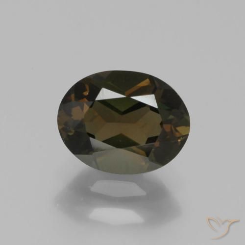1.20ct Natürlicher grünlich-braun Kornerupin, Oval, VVS-VS