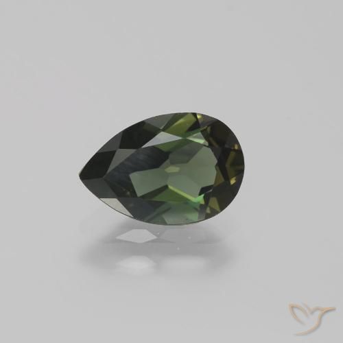 1.15ct Natürlicher dunkelgrün Kornerupin, Birnenform, VVS