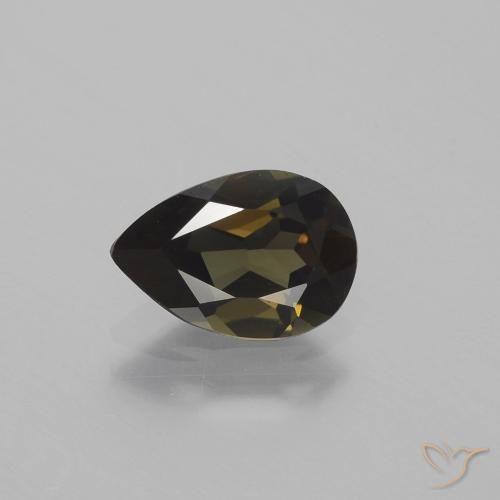 1.20ct Natürlicher grünlich-braun Kornerupin, Birnenform, VVS