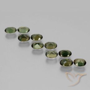 3.33 ct natürliche bräunlich-grün Kornerupin-Edelsteine, Oval, VVS-VS