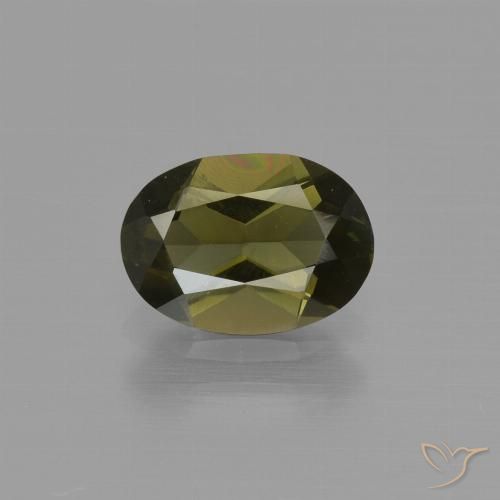 1.14ct Natürlicher grünlich-braun Kornerupin, Oval, VVS-VS