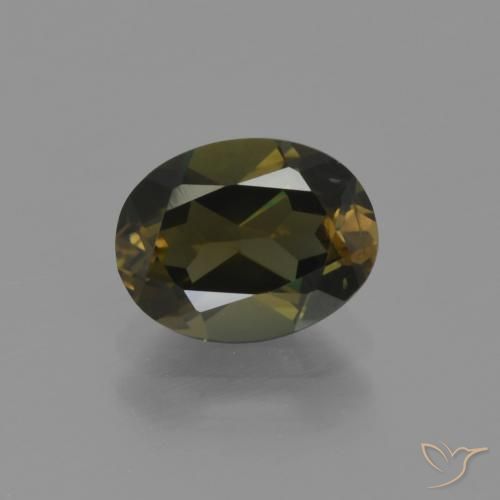 1.58ct Natürlicher dunkelbraun Kornerupin, Oval, VVS-VS