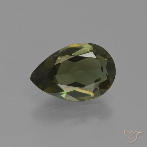 1.41ct Natürlicher dunkelbraun Kornerupin, Birnenform, VVS