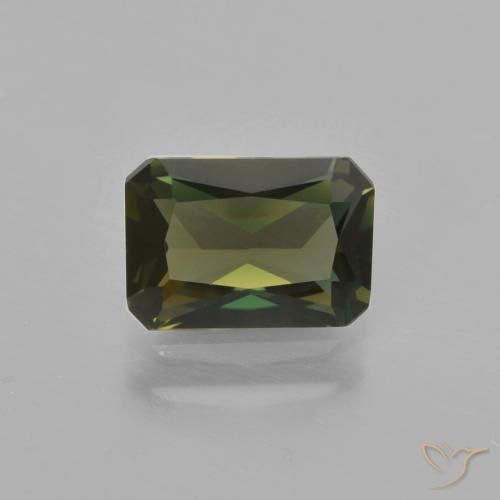 1.27ct Natürlicher grünlich-braun Kornerupin, Smaragdschliff, VVS