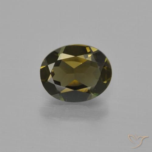 1.16ct Natürlicher grünlich-braun Kornerupin, Oval, VVS