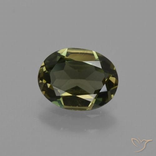 0.75ct Natürlicher bräunlich-grün Kornerupin, Oval, VVS-VS