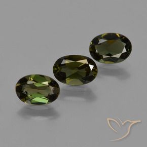 1.52 ct natürliche dunkelgrün Kornerupin-Edelsteine, Oval, VS