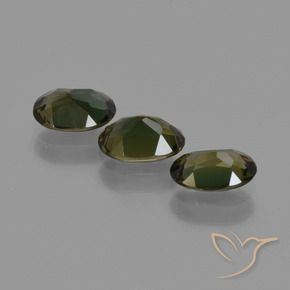 1.52 ct natürliche dunkelgrün Kornerupin-Edelsteine, Oval, VS