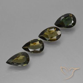 1.97 ct natürliche dunkelgrün Kornerupin-Edelsteine, Birnenform, VVS-VS