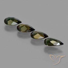 1.97 ct natürliche dunkelgrün Kornerupin-Edelsteine, Birnenform, VVS-VS