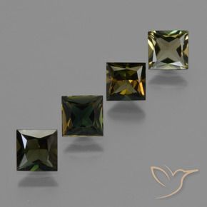 2.48 ct natürliche Erde Grün Kornerupin-Edelsteine, Quadrat, VVS-VS