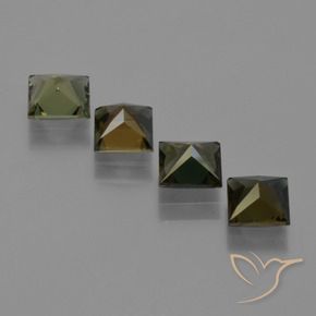 2.48 ct natürliche Erde Grün Kornerupin-Edelsteine, Quadrat, VVS-VS