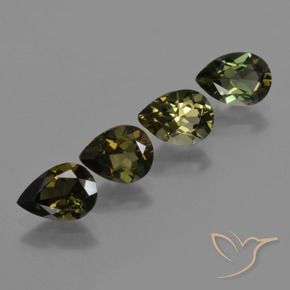 2.59 ct natürliche dunkelgrün Kornerupin-Edelsteine, Birnenform, VVS-VS