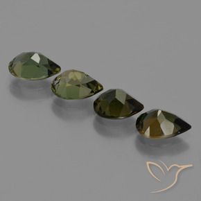 2.59 ct natürliche dunkelgrün Kornerupin-Edelsteine, Birnenform, VVS-VS
