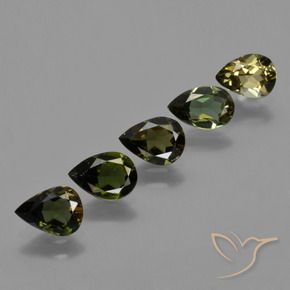 2.34 ct natürliche dunkelgrün Kornerupin-Edelsteine, Birnenform, VVS-VS