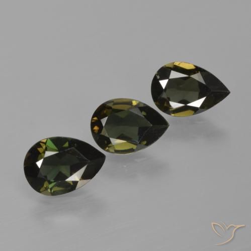 2.30 ct natürliche grünlich-braun Kornerupin-Edelsteine, Birnenform, VVS-VS