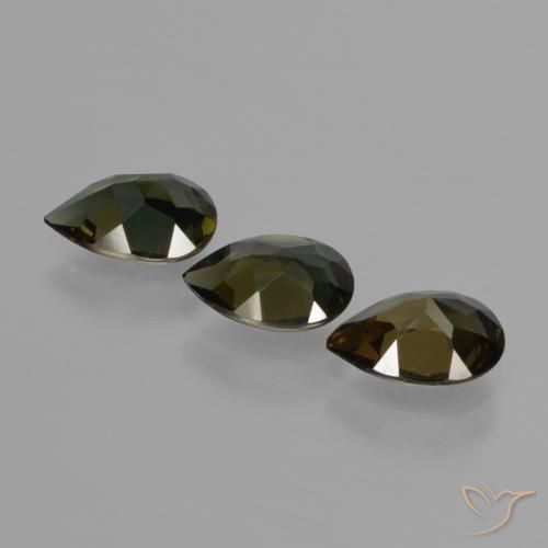 2.30 ct natürliche grünlich-braun Kornerupin-Edelsteine, Birnenform, VVS-VS