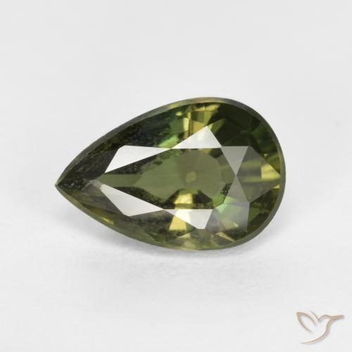 1.51ct Natürlicher dunkelgrün Kornerupin, Birnenform, VS