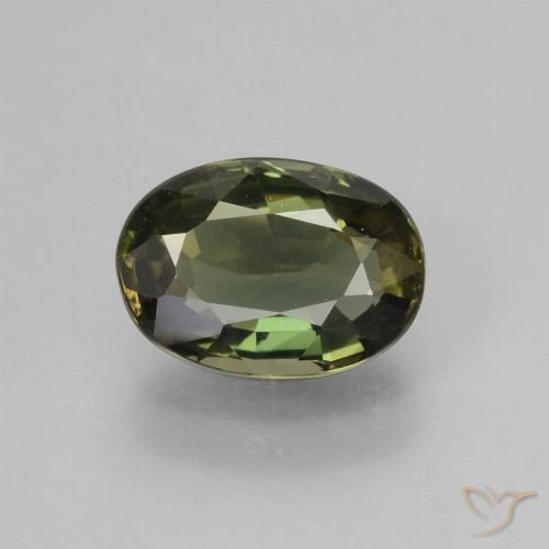 1.68ct Natürlicher Tiefes Erdgrün Kornerupin, Oval, VVS-VS