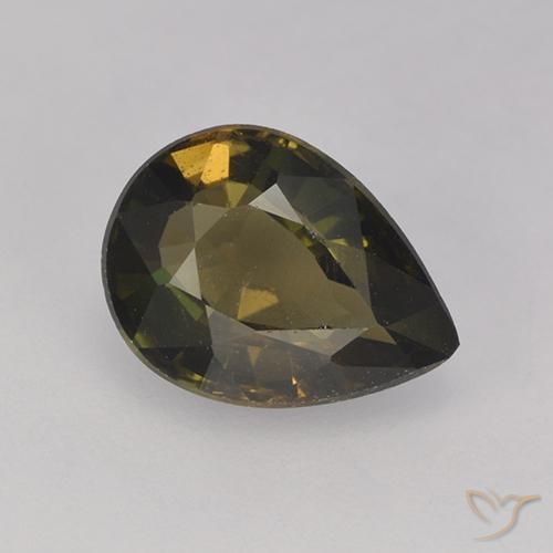 1.80ct Natürlicher grünlich-braun Kornerupin, Birnenform, VS