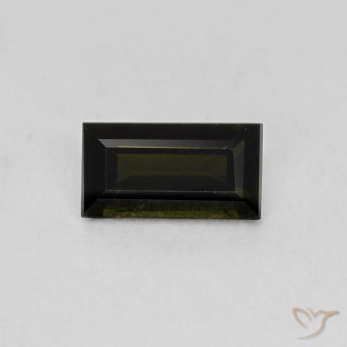 0.48ct Natürlicher bräunlich-grün Kornerupin, Baguette, VVS-VS