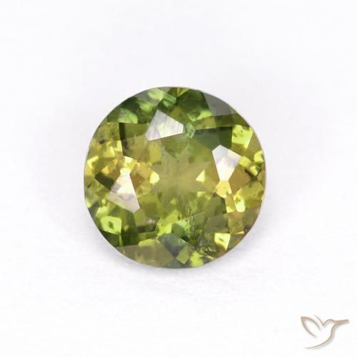 0.40ct Natürlicher gelblich-grün Kornerupin, Runden, VS-SI