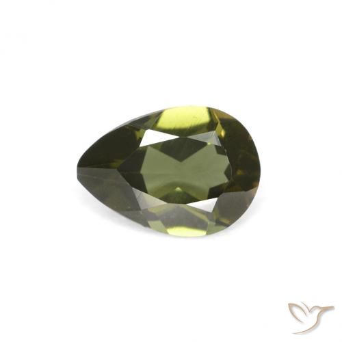 0.34ct Natürlicher dunkelgrün Kornerupin, Birnenform, VVS