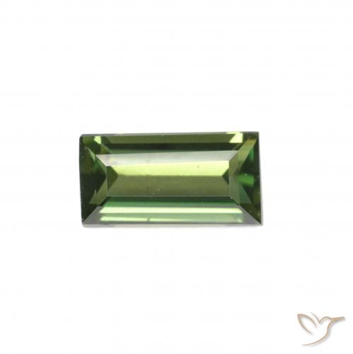 0.35ct Natürlicher gelblich-grün Kornerupin, Baguette, VVS-VS