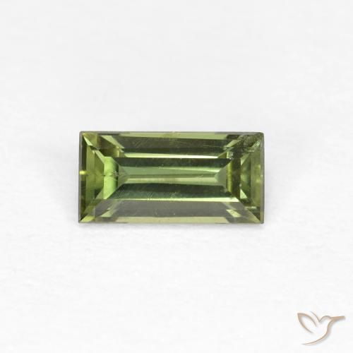 0.48ct Natürlicher Mittel-Dunkelgrün Kornerupin, Baguette, VVS-VS
