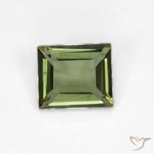 0.37ct Natürlicher tiefgrün Kornerupin, Baguette, VS