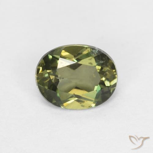 0.38ct Natürlicher Tiefes Erdgrün Kornerupin, Oval, VS