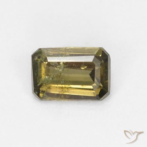 0.35ct Natürlicher Warmes Waldgrün Kornerupin, Smaragdschliff, VS-SI
