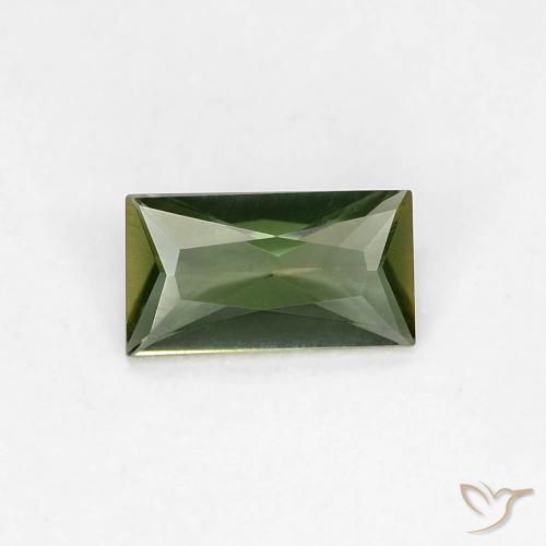 0.28ct Natürlicher Waldgrün Kornerupin, Baguette, VVS