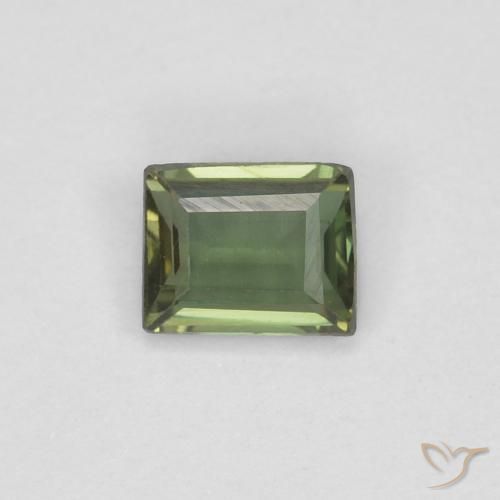 0.28ct Natürlicher dunkelgrün Kornerupin, Baguette, VVS