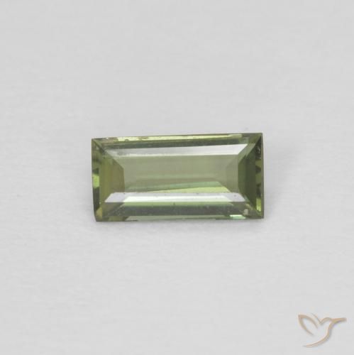 0.20ct Natürlicher tiefgrün Kornerupin, Baguette, VVS