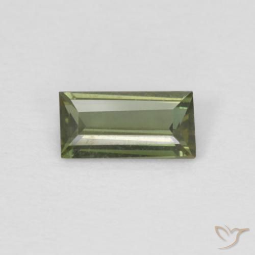 0.25ct Natürlicher Mittelgrün Kornerupin, Baguette, VVS