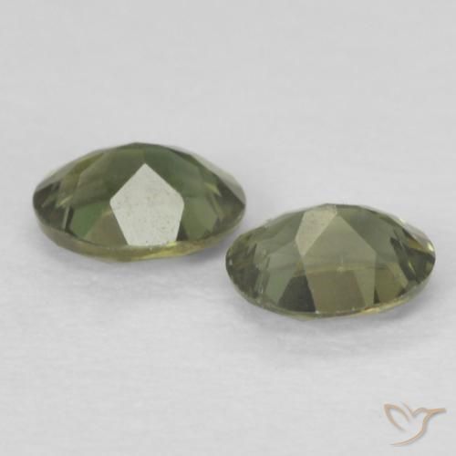 0.37 ct natürliche Medium Dark-Green Kornerupin-Edelsteine, Oval, VS