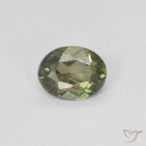 0.28ct Natürlicher dunkelgrün Kornerupin, Oval, VVS-VS