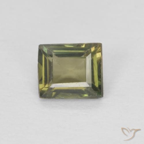 0.36ct Natürlicher dunkelgrün Kornerupin, Baguette, VS