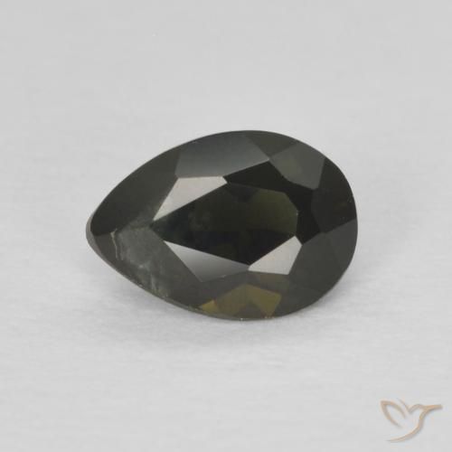 0.42ct Natürlicher Tiefes Erdgrün Kornerupin, Birnenform, VS